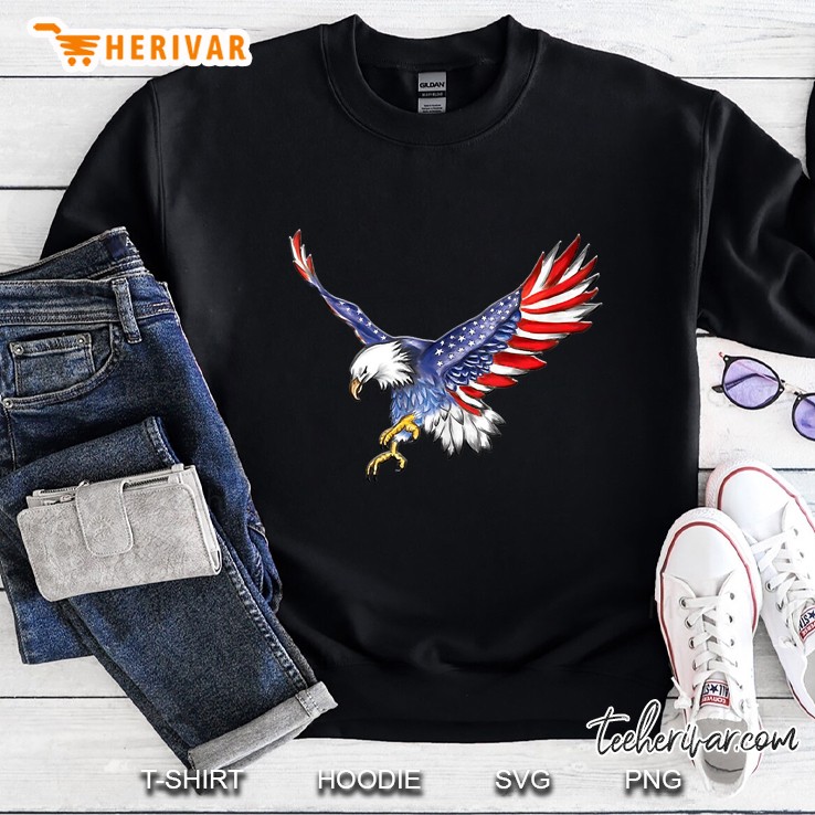 Usa Flag Bald Eagle With American Flag Tank Top Sweatshirt