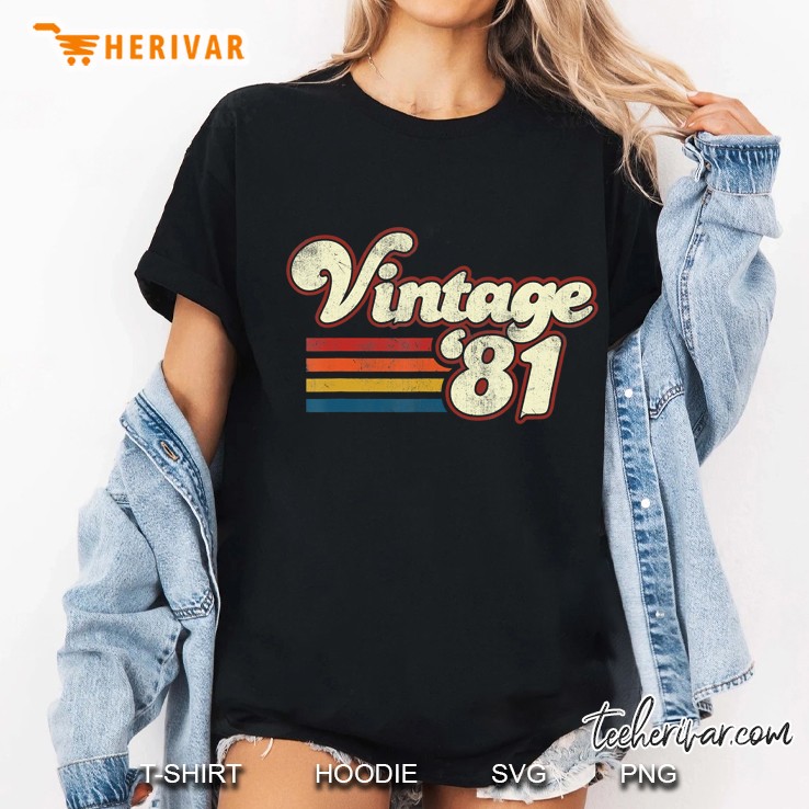 Vintage 1981 39Th Birthday Hoodie