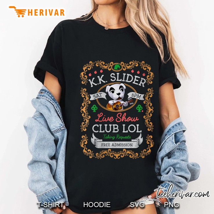 Womens Animal Crossing Kk Slider Live Show Poster V-Neck Ladies Tee
