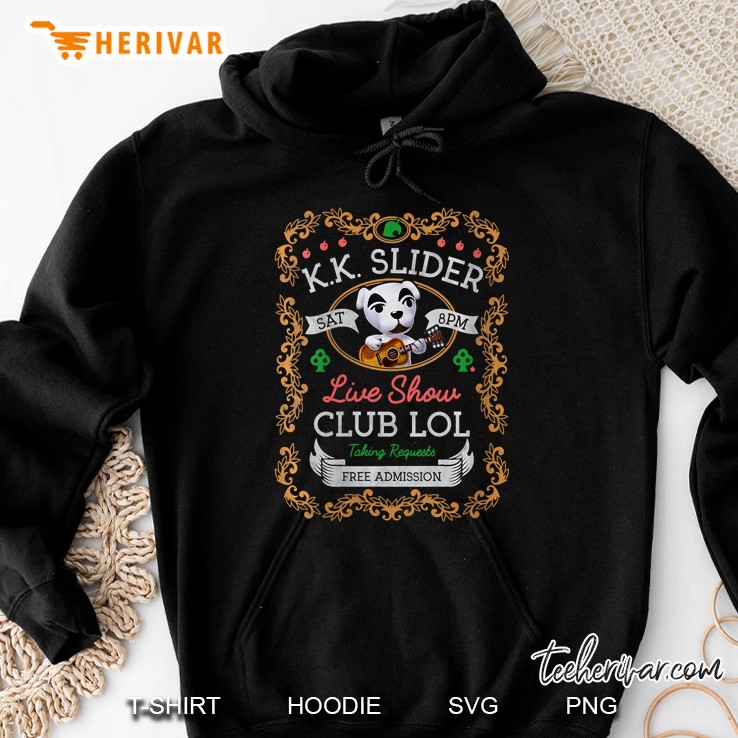 Womens Animal Crossing Kk Slider Live Show Poster V-Neck Hoodie
