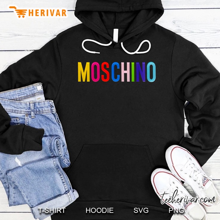 Moschino Black Fitted Scoop Hoodie