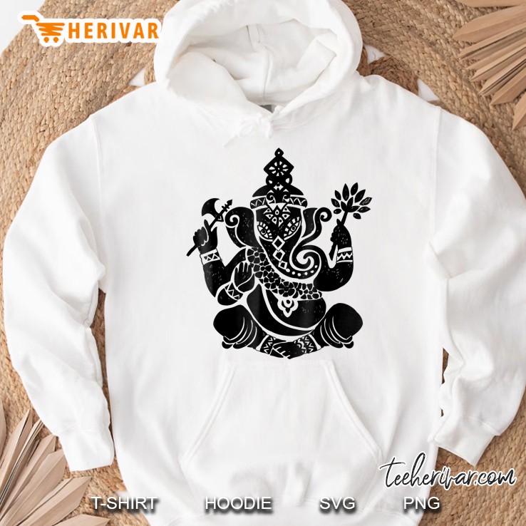 Black Ganesha Vishnu Hindu Buddhist Holy Religious Hoodie
