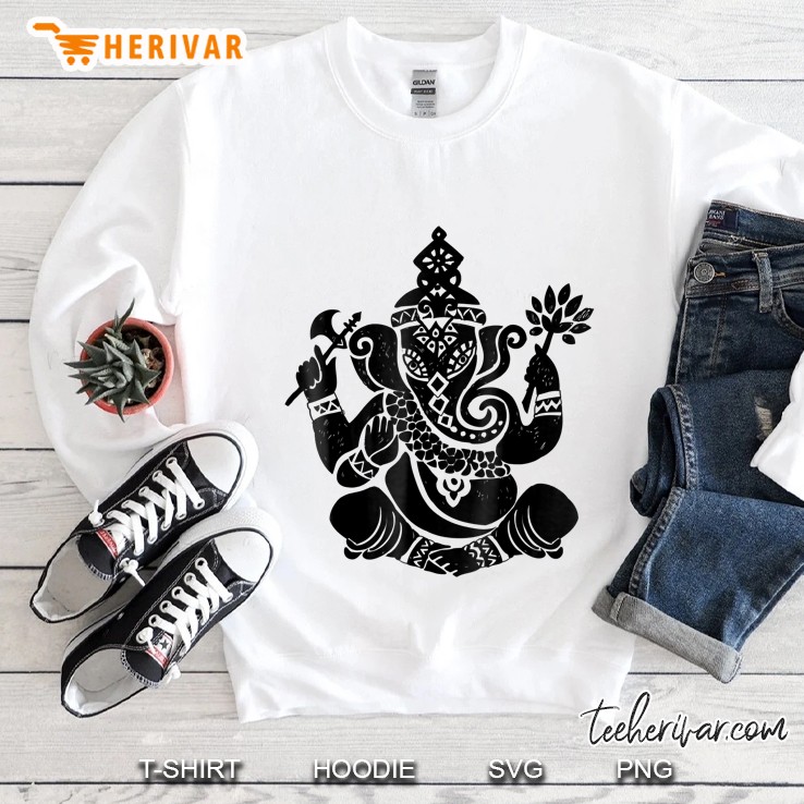 Black Ganesha Vishnu Hindu Buddhist Holy Religious Sweatshirt