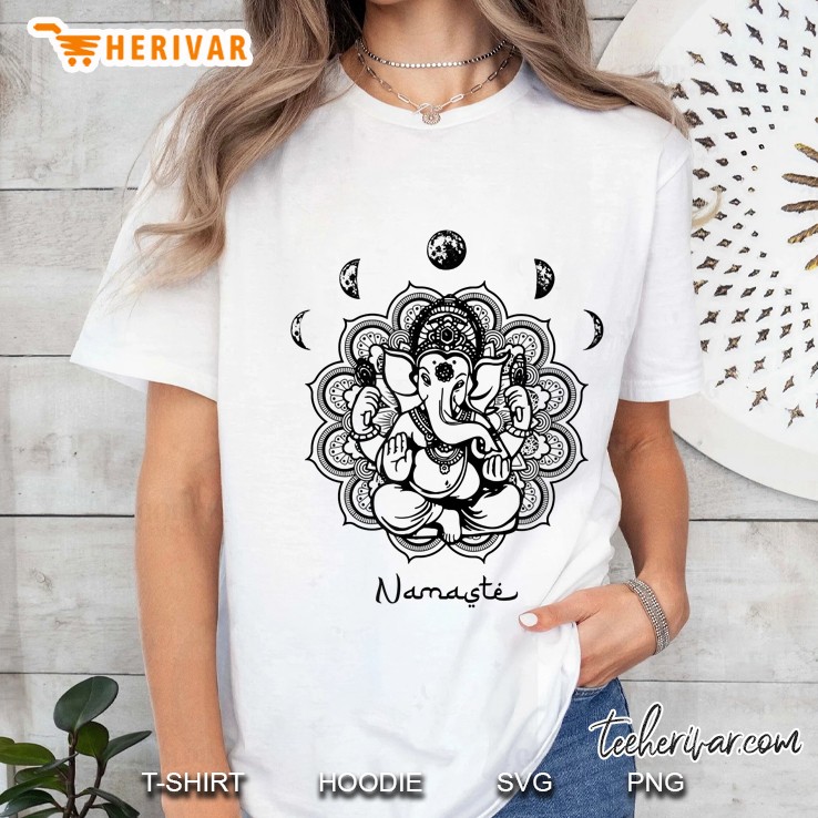 Ganesha Elephant Buddha Mandala Yoga - Namaste Tee Gift Idea Ladies Tee