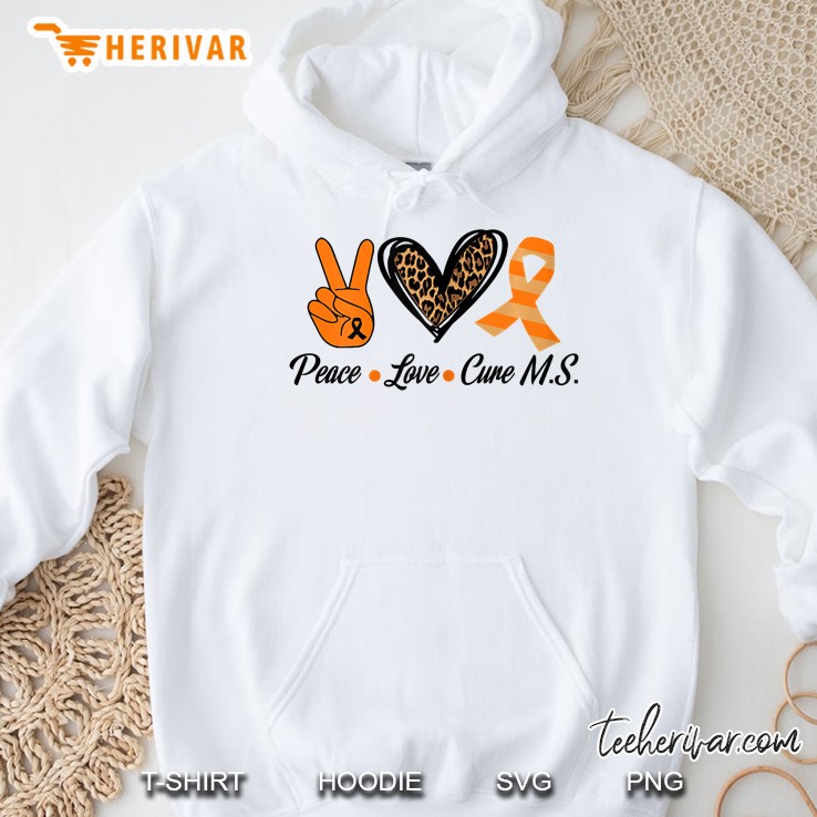 Womens Multiple Sclerosis Awareness Tee Peace Love Cure Ms Mugs