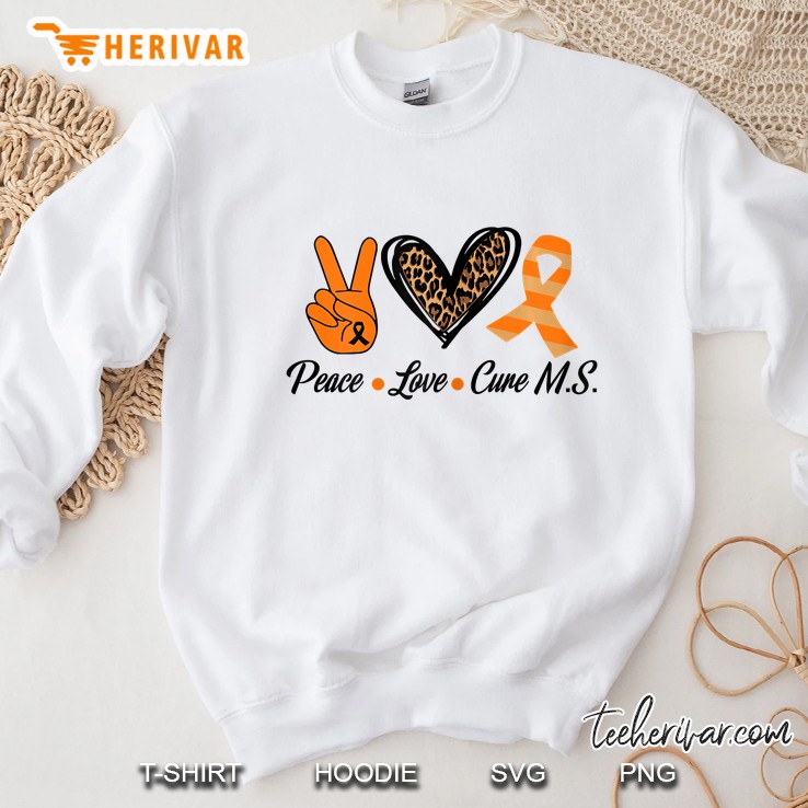 Womens Multiple Sclerosis Awareness Tee Peace Love Cure Ms Mugs