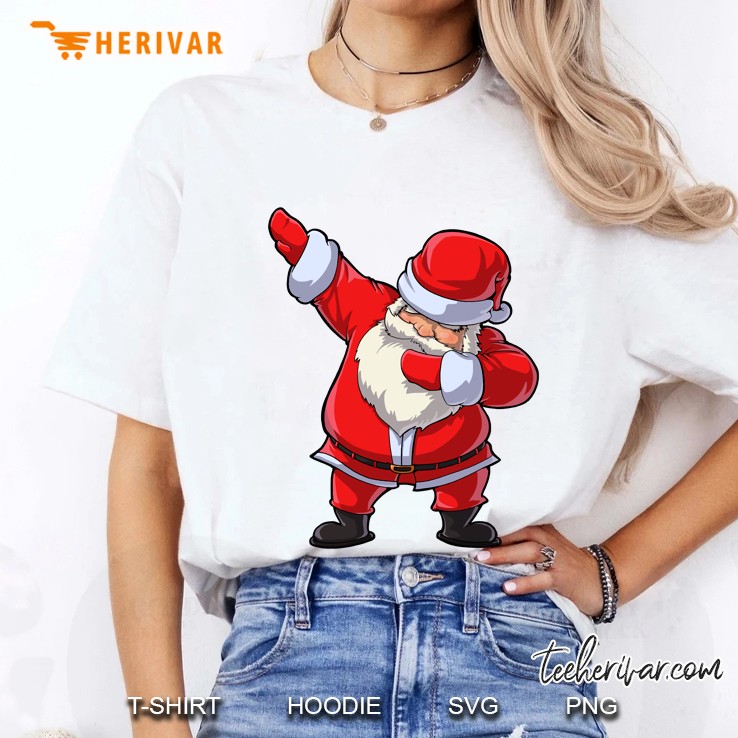 Dabbing Santa Claus Christmas Funny Dab X-Mas Gifts Kids Boys Girls Youth Slim Fit Ladies Tee