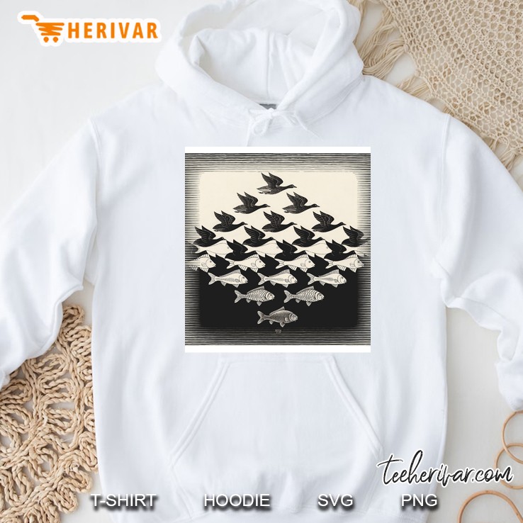 Sky And Water I - Maurits Cornelis Escher Sleeveless Top Hoodie