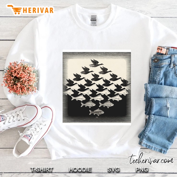 Sky And Water I - Maurits Cornelis Escher Sleeveless Top Sweatshirt