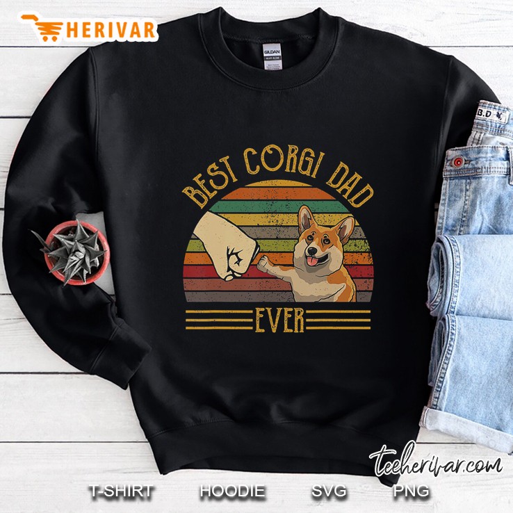 Best Corgi Dad Ever Retro Vintage Sunset Mugs