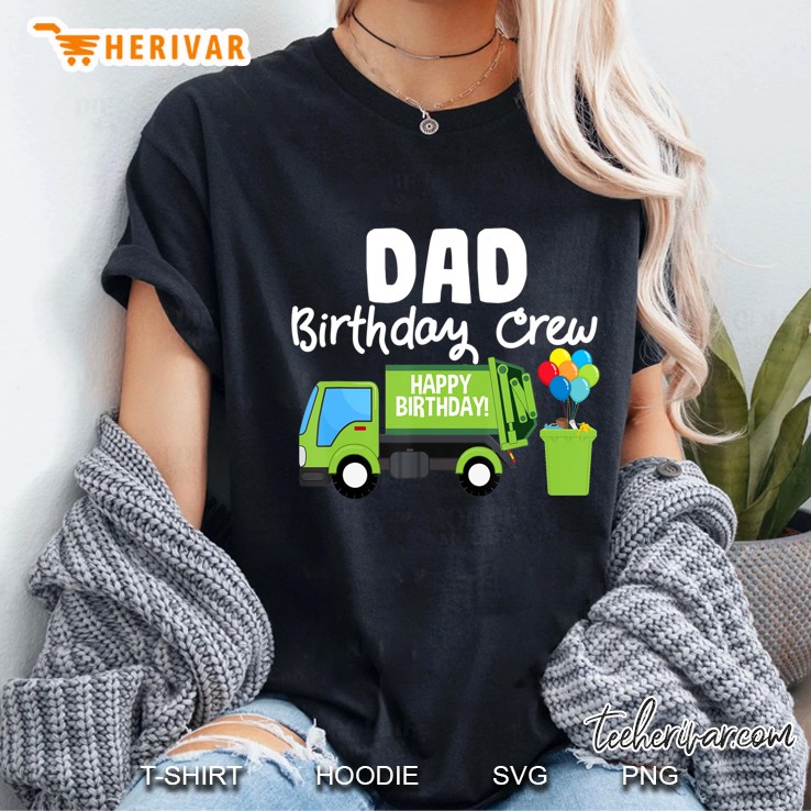 Dad Birthday Crew Garbage Truck Birthday Party Ladies Tee