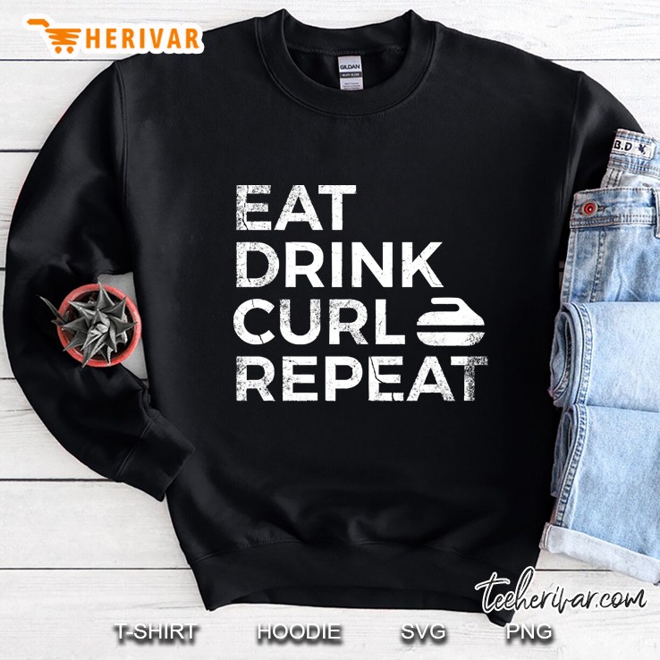 Eat Drink Curl Repeat Sweatshirt