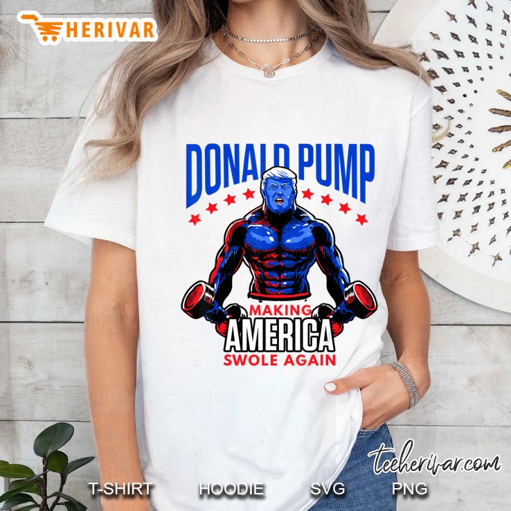 Donald Pump Making America Swole Again Trump Weight Lifting Gym Fitness Ladies Tee