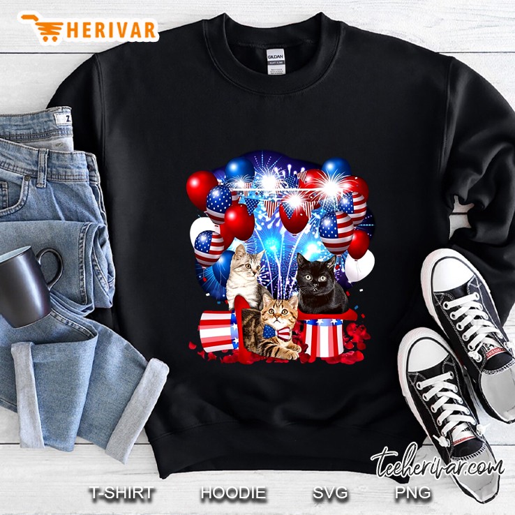 Cats 4th Of July American Flag Version Sweatshirt