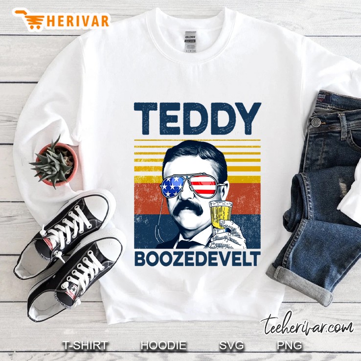 Teddy Boozedevelt Teddy Roosevelt With Beer Glass Vintage Version Mugs