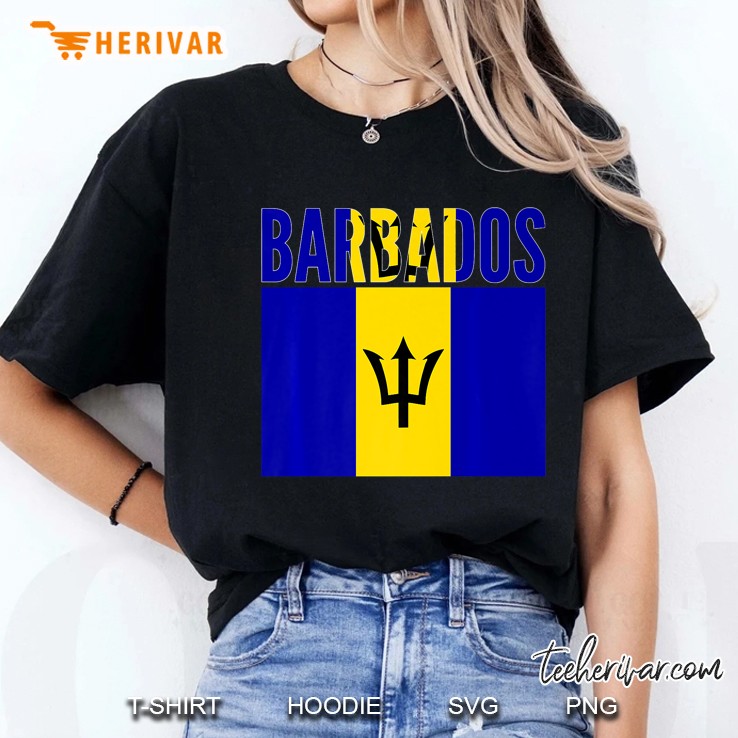 Barbadian Gift - Barbados Country Flag Premium Ladies Tee
