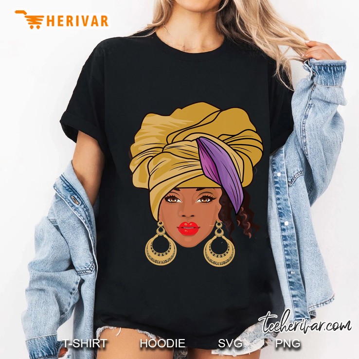 Black History Month African American Apparel Afro Hair Face Ladies Tee