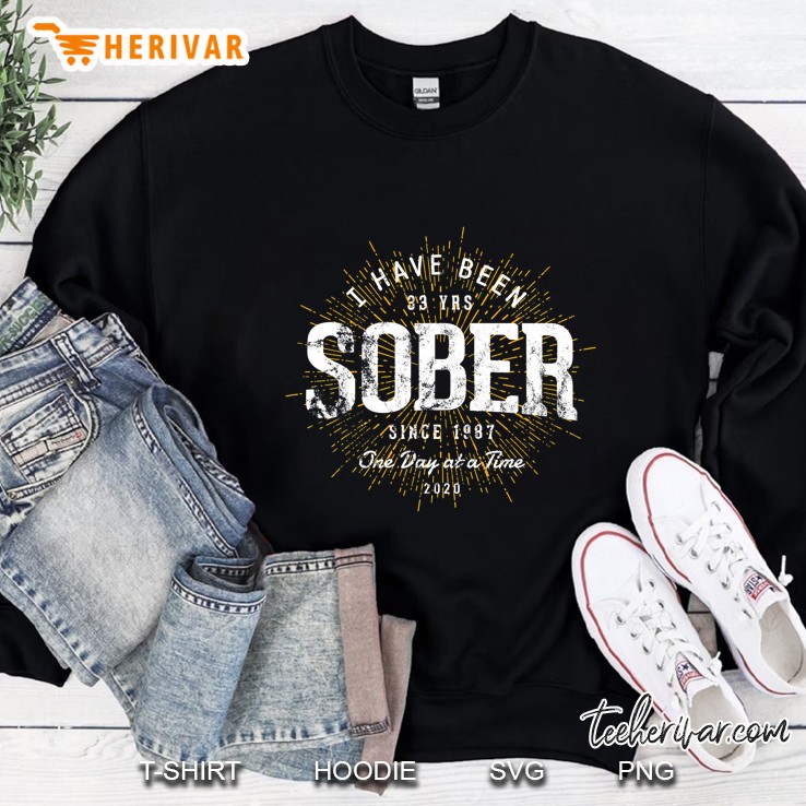 Celebrating 33 Year Sobriety Sober Since 1987 Sweatshirt