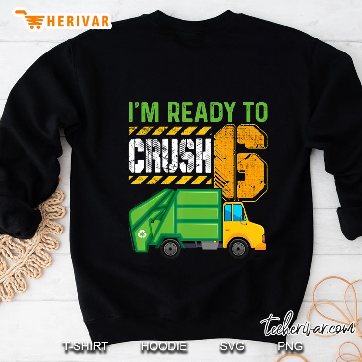 Kids 6Th Birthday Shirt Garbage Truck 6 Year Old Boy Gift Sweatshirt