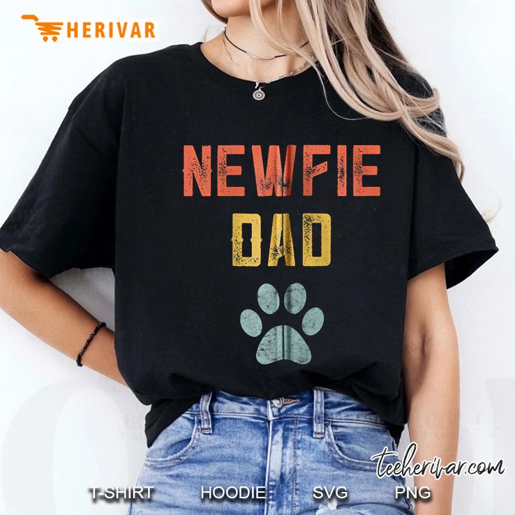 Retro Newfie Gifts Newfoundland Dog Gifts Newfie Dad Funny Zip Ladies Tee