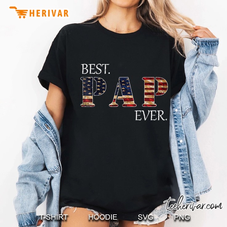 Vintage Best Pap Ever American Flag For Father
