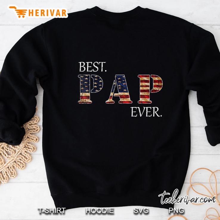 Vintage Best Pap Ever American Flag For Father