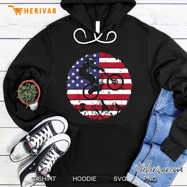 Vintage Mountain Bike Usa Mtb Downhill Biking Gift Hoodie