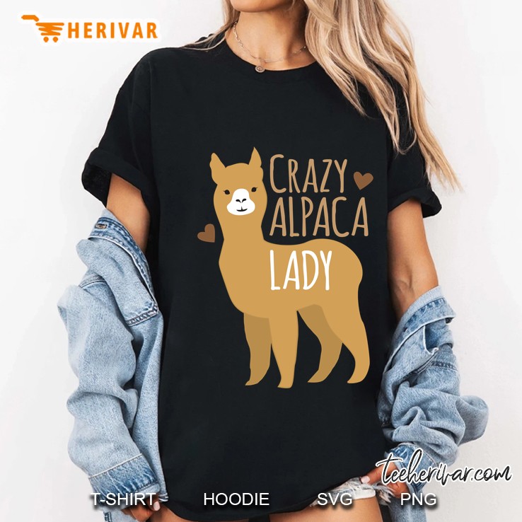 Crazy Alpaca Lady Fitted Ladies Tee
