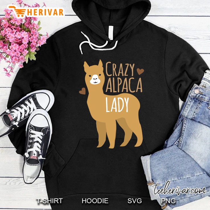 Crazy Alpaca Lady Fitted Hoodie