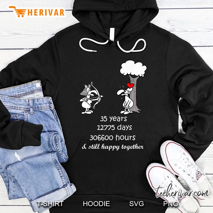 35 Years 35Th Anniversary Gift For Parents Funny Couple Premium Hoodie