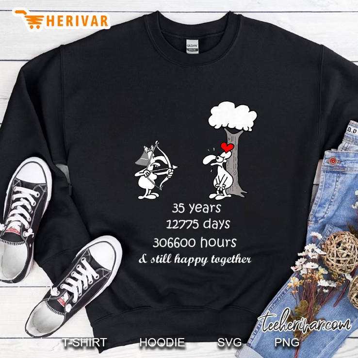 35 Years 35Th Anniversary Gift For Parents Funny Couple Premium Sweatshirt