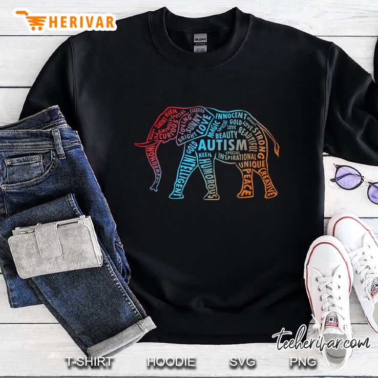 Autism Awareness Elephans Autism Awareness Tee Sweatshirt