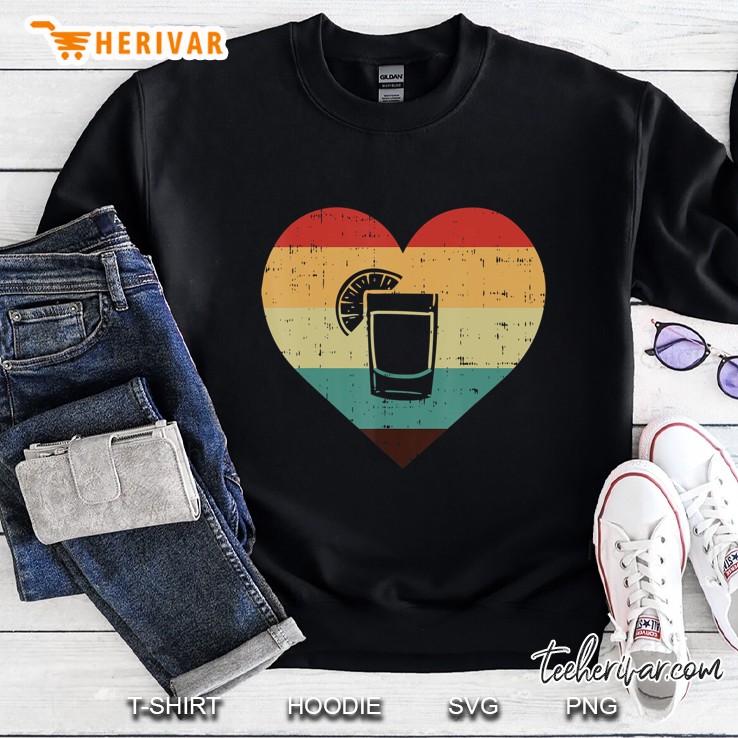 Cinco De Mayo Tequila Shirt Retro Color Heart Drinking Gift Sweatshirt