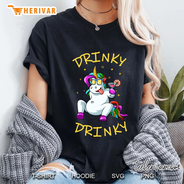 Drinky Drinky Drinking Unicorn Alcohol For Bachelor Ladies Tee