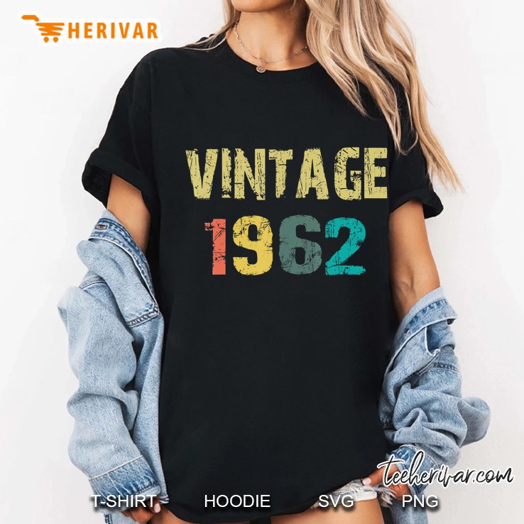 Funny Vintage Born In 1962 Retro 57Th Birthday Gifts Hoodie