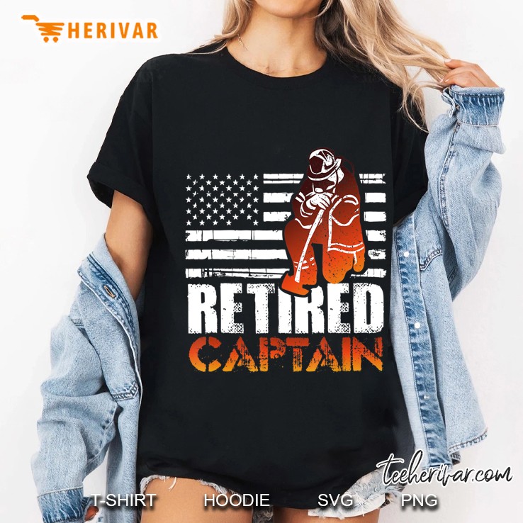 Retired American Firefighter Captain Retirement Gift Hoodie