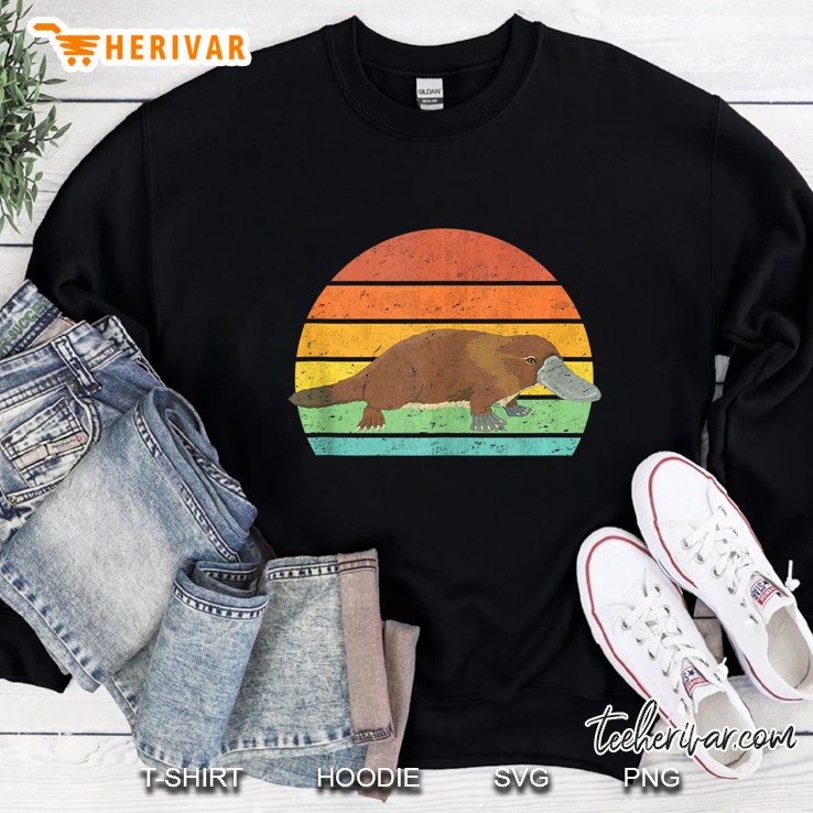 Retro Vintage Platypus Animal Lover Zookeeper Tank Top Sweatshirt
