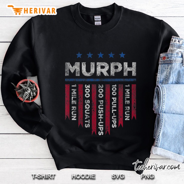 Womens Memorial Day Murph Wod Workout Cross Fitness Fun V-Neck Sweatshirt
