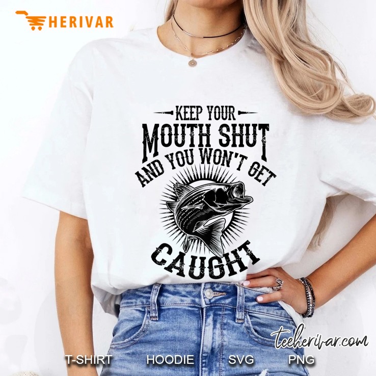 Funny Keep Your Mouth Shut Cool Boat Fishermen Lover Gift Premium Hoodie