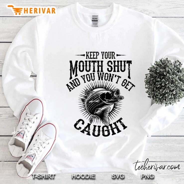 Funny Keep Your Mouth Shut Cool Boat Fishermen Lover Gift Premium Mugs