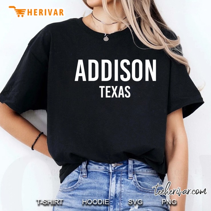 Addison Texas Tx Usa Patriotic Vintage Sports Ladies Tee