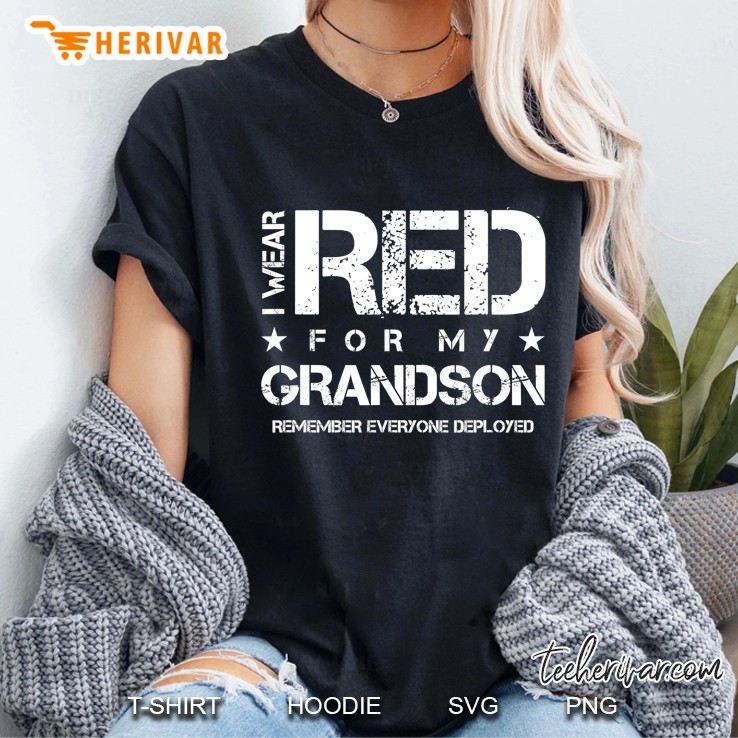 I Wear Red For My Grandson Red Friday Hoodie