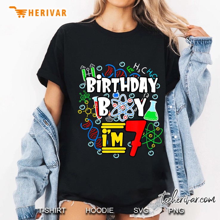 Kids Birthday Boy I'm 7 Years Old Gifts Toddler 7Th Birthday Hoodie