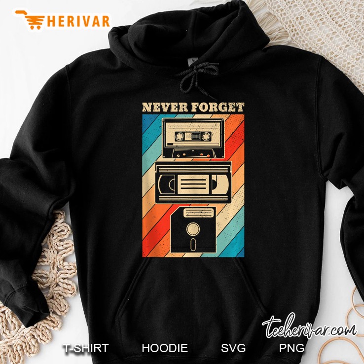 Never Forget Vintage Floppy Disk Vhs Tape 90S 80S Cassette Tank Top Mugs