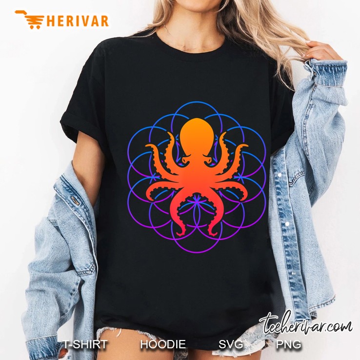 Sacred Geometry Octopus Ladies Tee