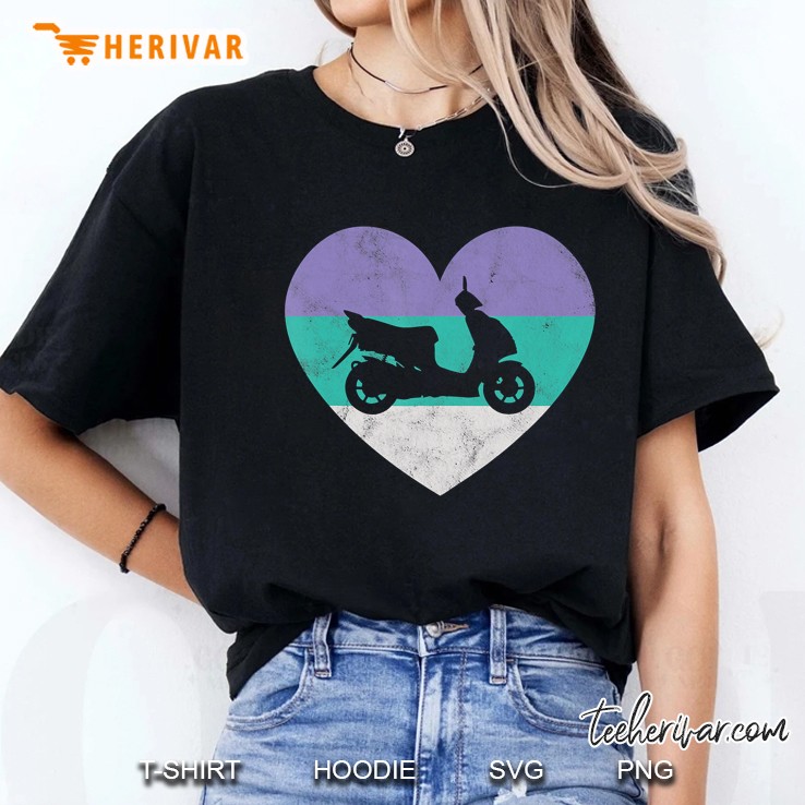 Scooter Moped Gift For Women & Girls Retro Cute Hoodie