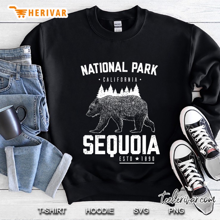 Sequoia National Park California Bear Vintage Hiking Gift Sweatshirt
