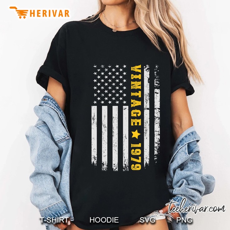 Vintage 1979 American Flag 41St Birthday Awesome Since 1979 Ladies Tee