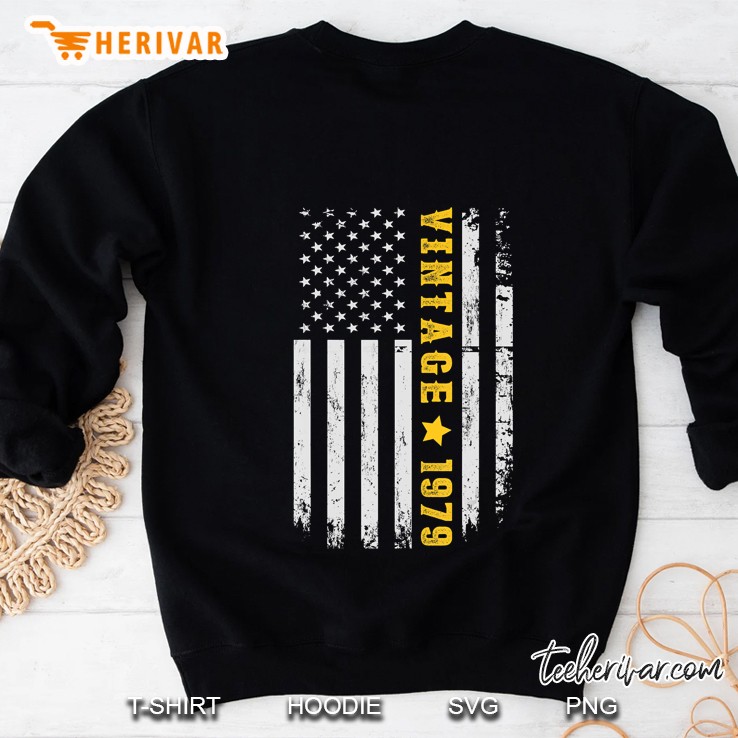 Vintage 1979 American Flag 41St Birthday Awesome Since 1979 Sweatshirt