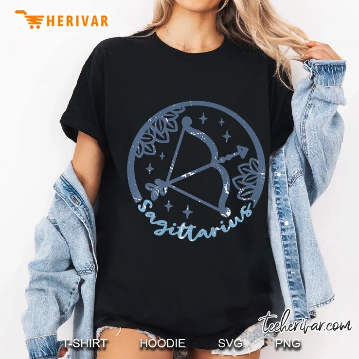 Vintage Distressed Sagittarius Symbol Zodiac Sign Birthday Premium Hoodie